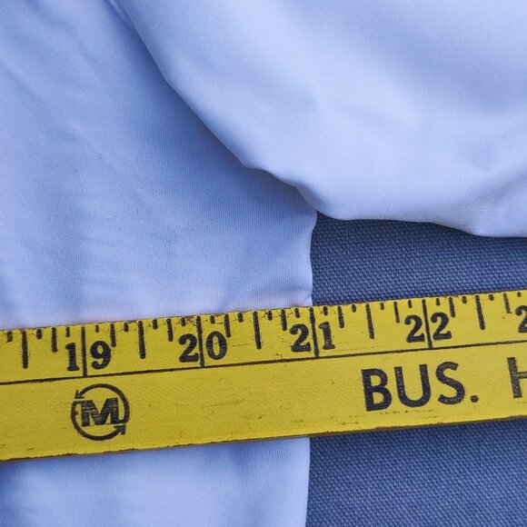 Puma Golf Polo Shirt men's size M white colour with grey and lime green stripes - Picture 8 of 9